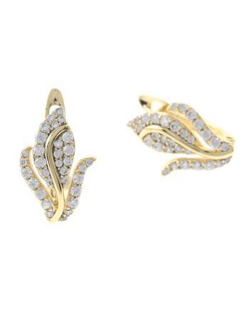 Cubic Zirconia Hoop Earrings