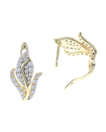 Cubic Zirconia Hoop Earrings