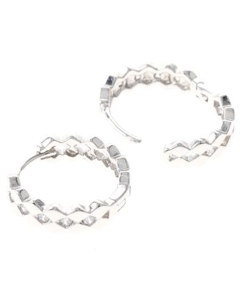 Cubic Zirconia Hoop Earrings