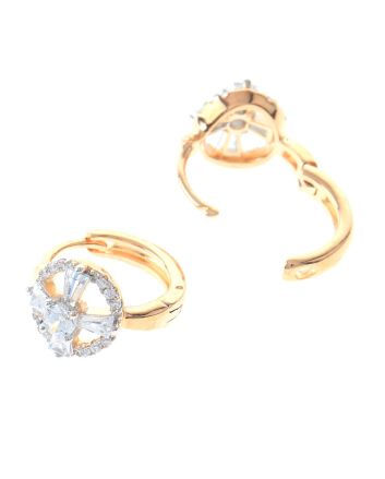 Cubic Zirconia Hoop Earrings