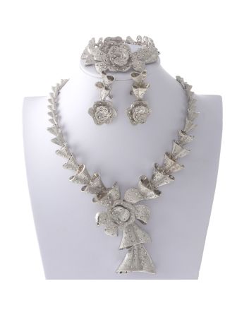 Silver Plated Necklace Set