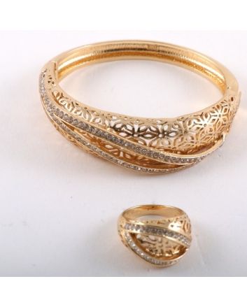 Fashion Gold Plated Bracelet & Ring