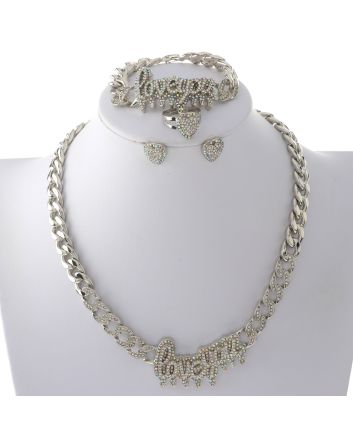 Silver Plated Necklace Set