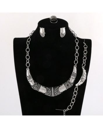 Silver Plated Necklace Set