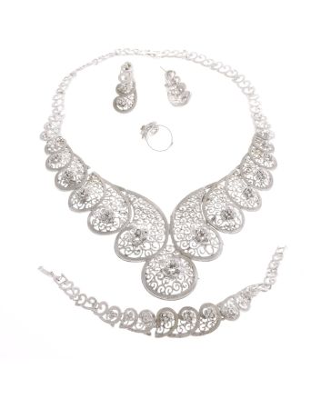 Silver Plated Necklace Set