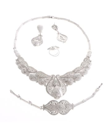 Silver Plated Necklace Set