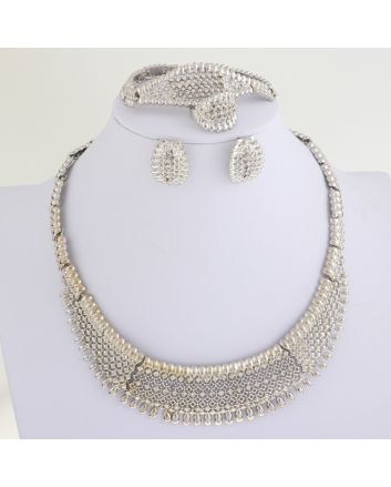Silver Plated Necklace Set