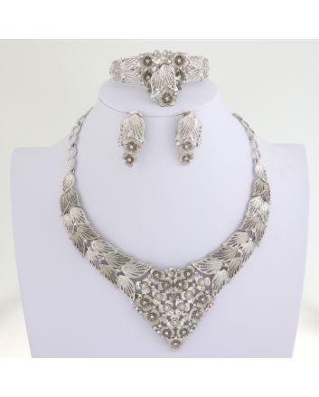 Silver Plated Necklace Set