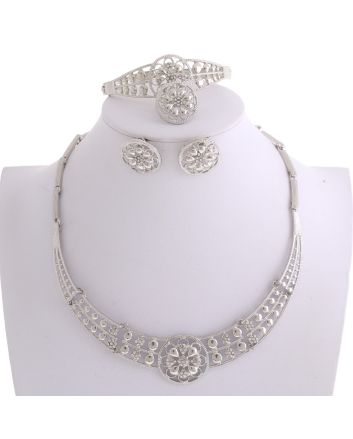 Silver Plated Necklace Set