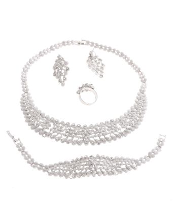 Silver Plated Necklace Set