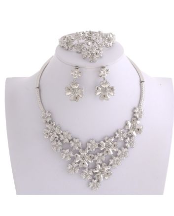 Silver Plated Necklace Set
