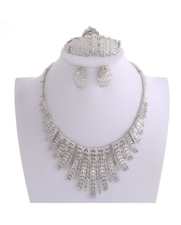 Silver Plated Necklace Set