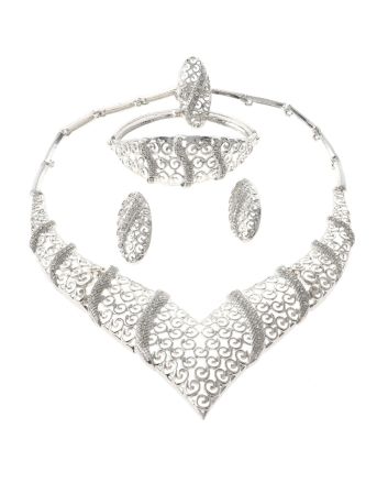 Silver Plated Necklace Set