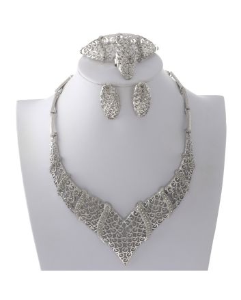 Silver Plated Necklace Set