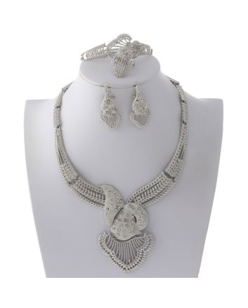 Silver Plated Necklace Set