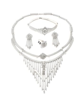 Silver Plated Necklace Set