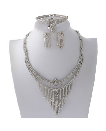 Silver Plated Necklace Set