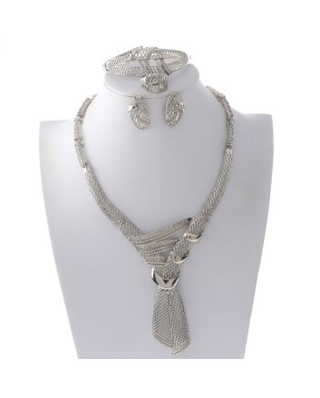 Silver Plated Necklace Set