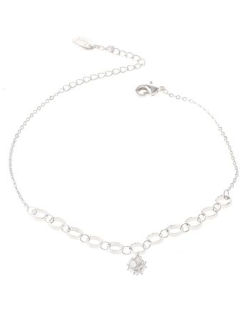 Rhodium Plated Anklet