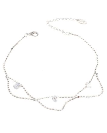 Rhodium Plated Anklet