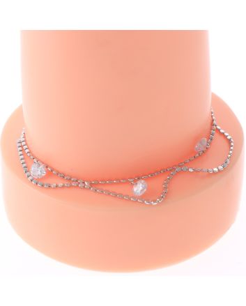 Rhodium Plated Anklet