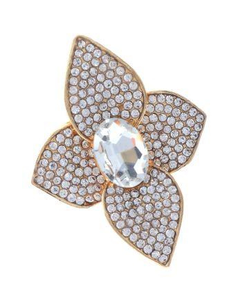 Crystal Stretch Flower Ring