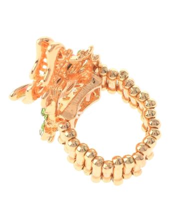 Crystal Butterfly Elastic Ring