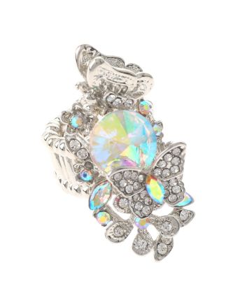 Crystal Butterfly Elastic Ring