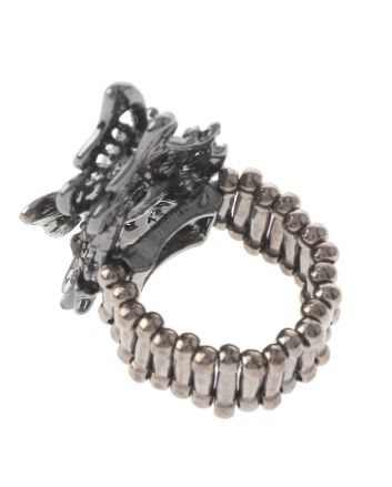 Crystal Butterfly Elastic Ring