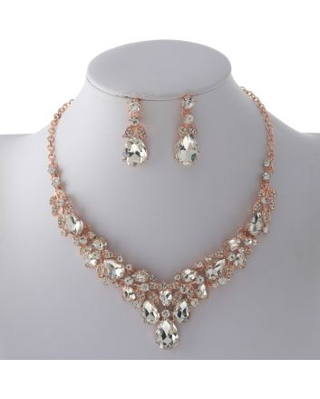 Rhinestone Necklace Set 