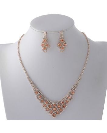 Rhinestone Necklace Set 