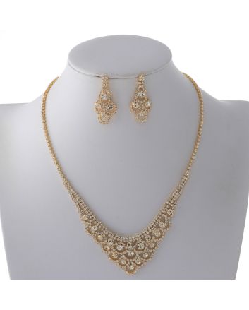 Rhinestone Necklace Set 