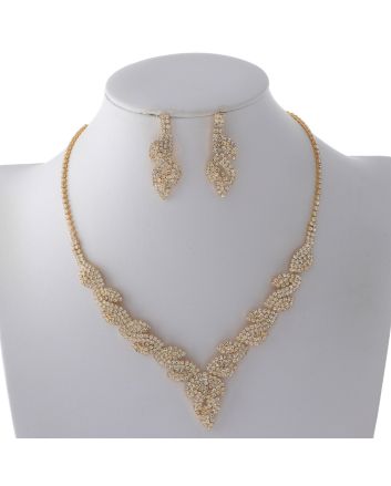 Rhinestone Necklace Set 