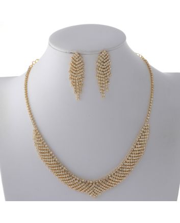 Rhinestone Necklace Set 