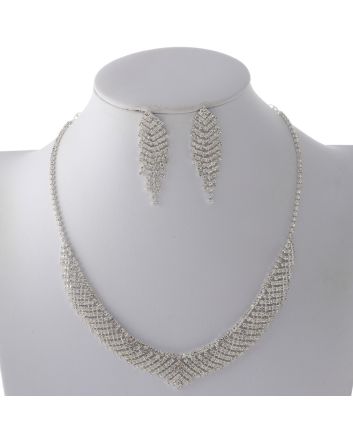 Rhinestone Necklace Set 