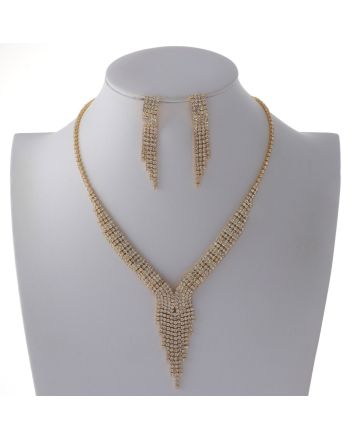 Rhinestone Necklace Set 