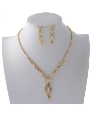 Rhinestone Necklace Set 