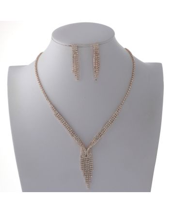 Rhinestone Necklace Set 