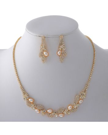 Rhinestone Necklace Set 
