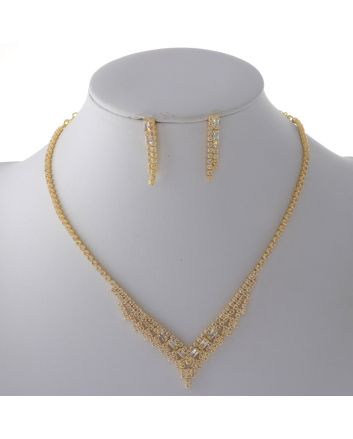 Rhinestone Necklace Set 