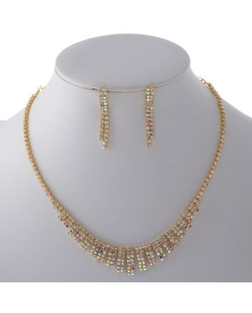 Rhinestone Necklace Set 