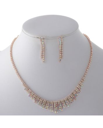 Rhinestone Necklace Set 