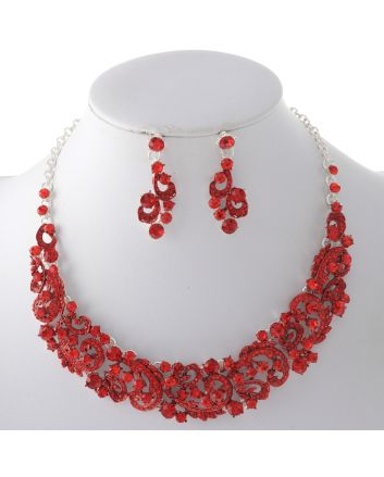 Rhinestone Necklace Set 