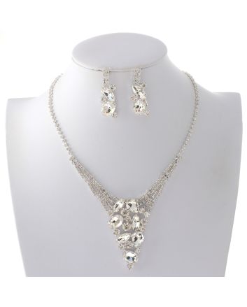 Rhinestone Necklace Set 