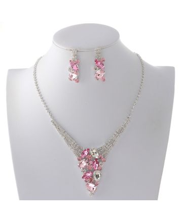 Rhinestone Necklace Set 