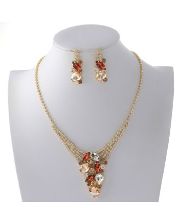 Rhinestone Necklace Set 