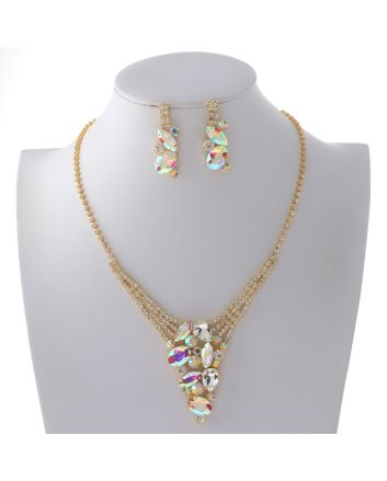 Rhinestone Necklace Set 