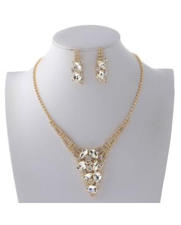 Rhinestone Necklace Set 