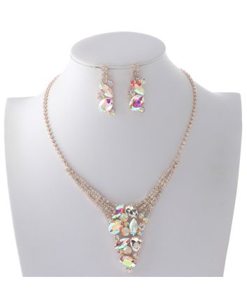 Rhinestone Necklace Set 