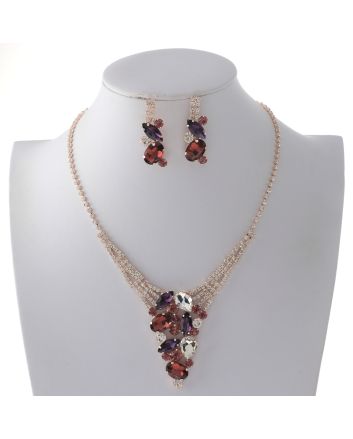 Rhinestone Necklace Set 